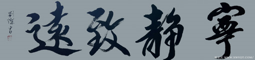 刘灿 行书《宁静致远》136x34cm